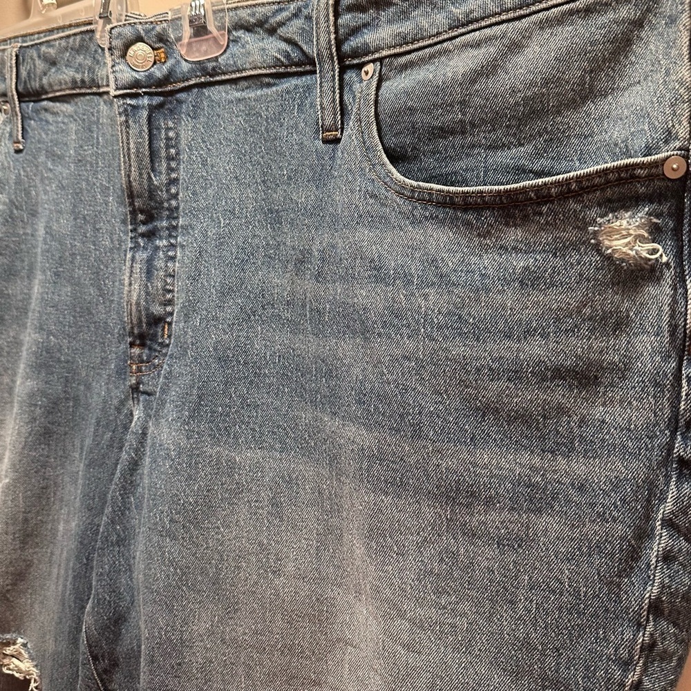 Madewell The Plus Mid-Rise Perfect Vintage Jean 28W in Light Wash Distressed NWT - Picture 8 of 16